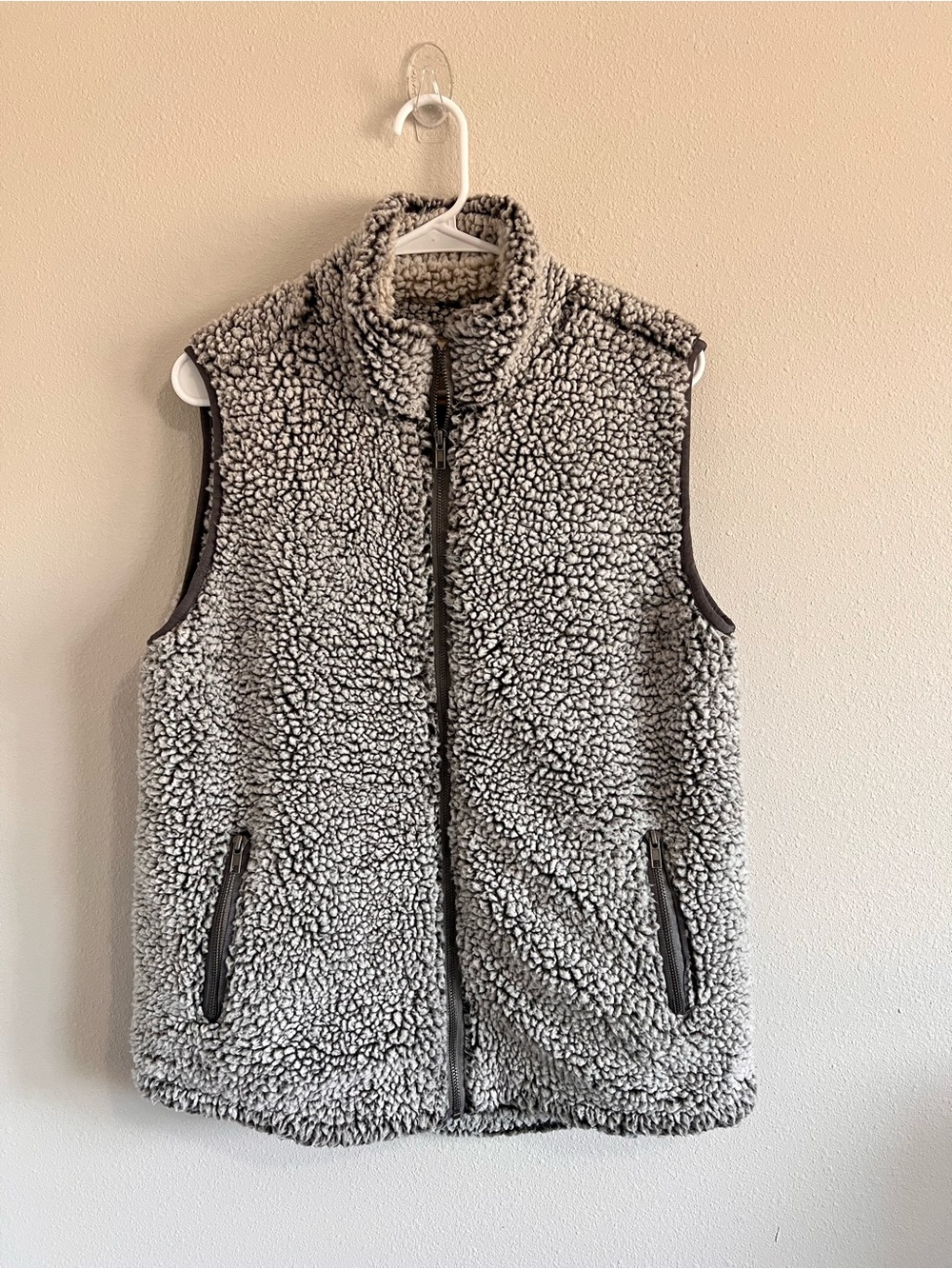 Thread & Supply Gray Sherpa Zip Vest